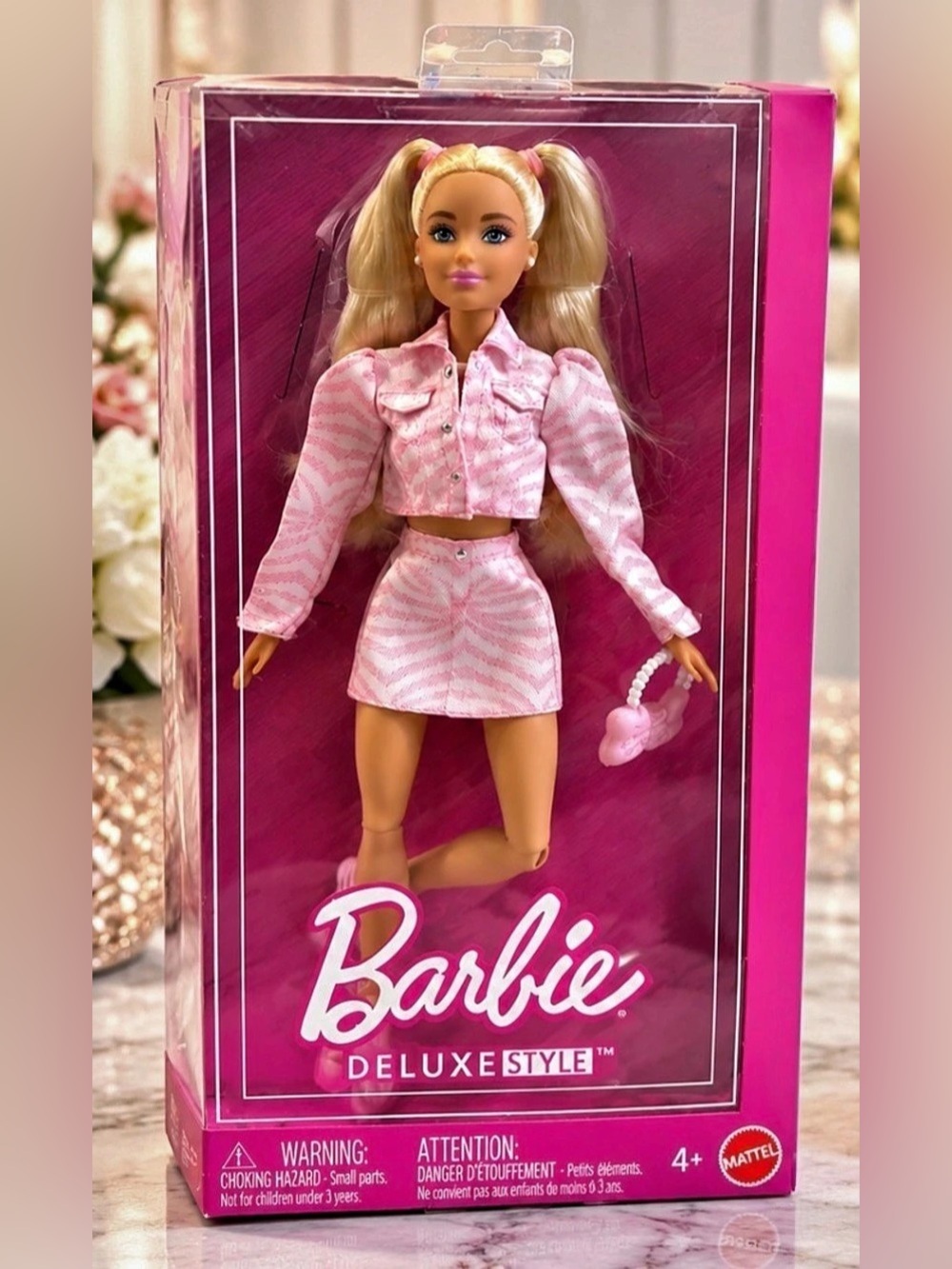 Barbie Deluxe Style Doll in Pink & White NWT